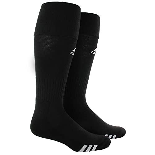 adidas unisex Rivalry Soccer (2-pair) OTC Sock Team, Black/White, Small US - Grey Wolf Market