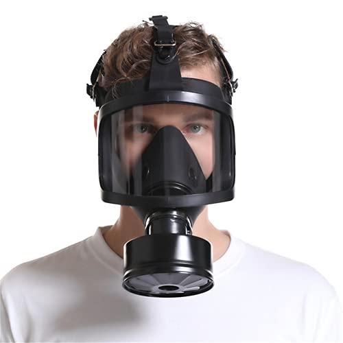 Full Face Respirator Emergency Mask - Reusable Filter Cartridges Organic Vapor Facepiece Safety Mask for Chemical PM003-n 0 - Grey Wolf Market