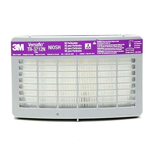 3M TR-3712N-40 Versaflo TR-3712N Replacement HE Filter for Use with TR-300 Series PAPR, Plastic, 1" x 1" x 1" - Grey Wolf Market