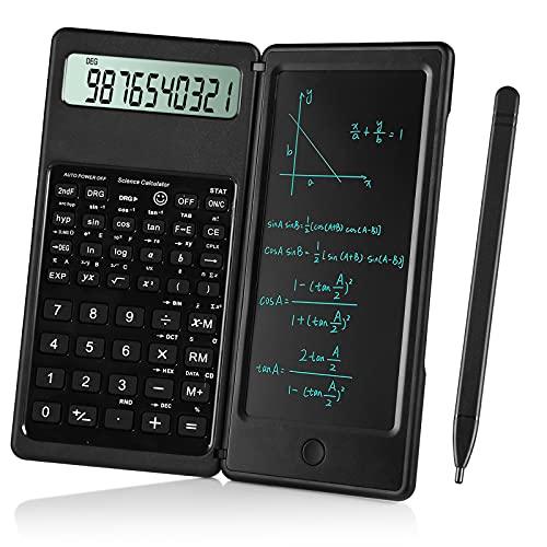 IPepul Scientific Calculators for Students, 10-Digit Large Screen，Math Calculator with Notepad for Middle High School& College（Black） - Grey Wolf Market
